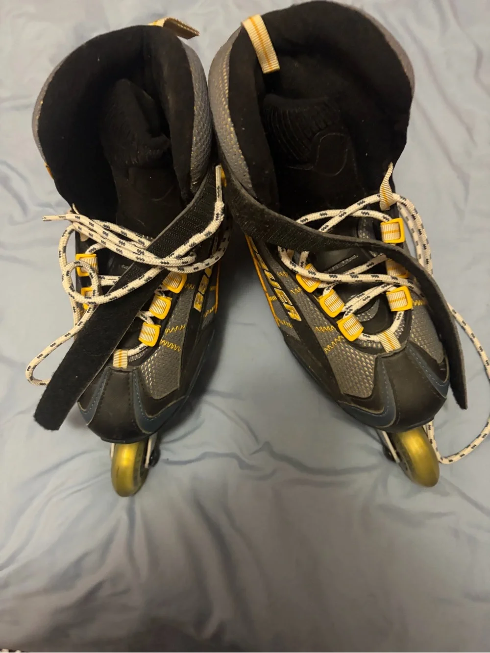 Bauer Black and Yellow Men’s Inline Roller Skates